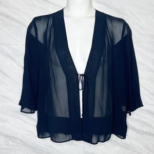 Naturally Petite Sheer Cardigan Kimono Large